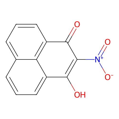3-hydroxy-2-nitrophenalen-1-one structure