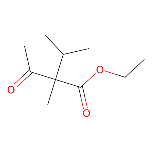 Butanoic acid, 2-methyl-2-(1-methylethyl)-3-oxo-, ethyl ester structure