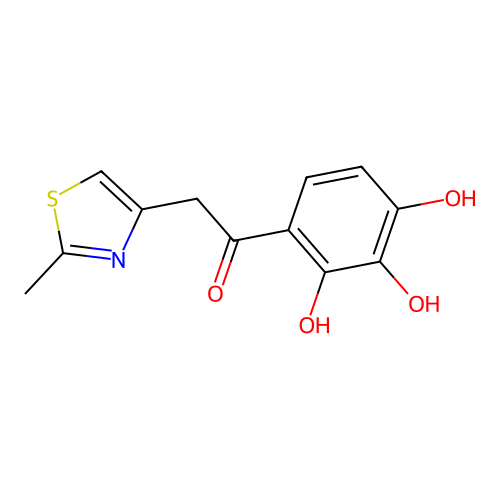 2-(2-Methyl-1,3-thiazol-4-yl)-1-(2,3,4-trihydroxyphenyl)ethanone structure
