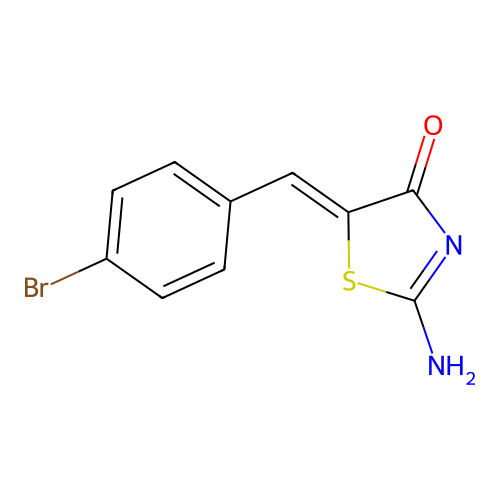 4(5H)-Thiazolone, 2-amino-5-[(4-bromophenyl)methylene]- structure