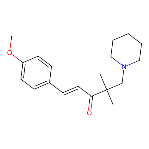 (1E)-1-(4-Methoxyphenyl)-4,4-dimethyl-5-(1-piperidinyl)-1-penten-3-one structure