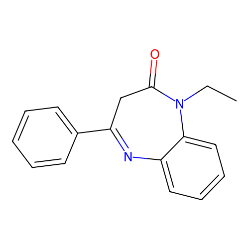 1-ethyl-4-phenyl-3H-1,5-benzodiazepin-2-one structure