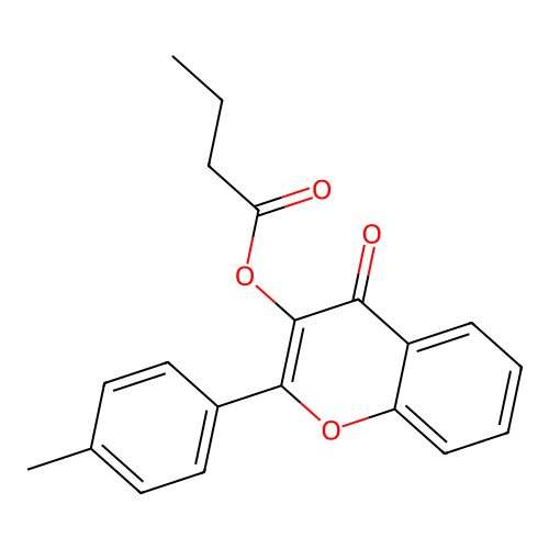 2-(4-Methylphenyl)-4-oxochromen-3-yl butanoate structure
