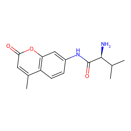 L-Valine 7-amido-4-methylcoumarin structure