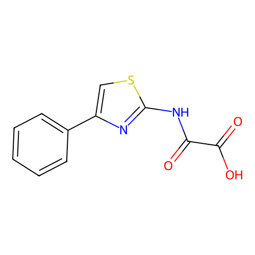 N-(4-phenyl-thiazol-2-yl)-oxamic acid structure