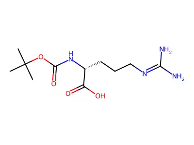 2-{[(Tert-butoxy)carbonyl]amino}-5-carbamimidamidopentanoic acid structure