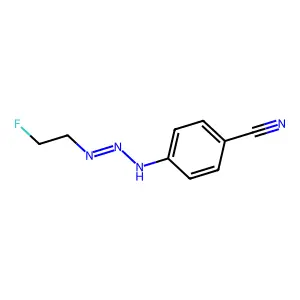 Benzonitrile, 4-[3-(2-fluoroethyl)-1-triazenyl]- structure