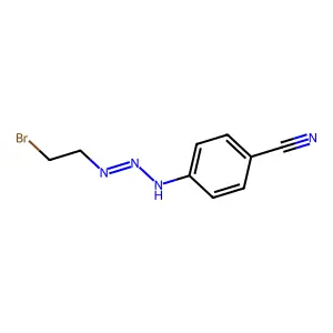 4-[(2E)-3-(2-Bromoethyl)triaz-2-en-1-yl]benzonitrile structure