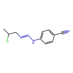 4-[2-(2-Chloropropylimino)hydrazinyl]benzonitrile structure