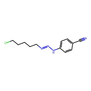 4-[(2E)-3-(5-Chloropentyl)triaz-2-en-1-yl]benzonitrile structure
