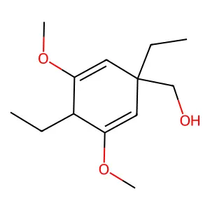 (1,4-Diethyl-3,5-dimethoxycyclohexa-2,5-dien-1-yl)methanol structure