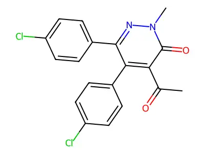 3(2H)-Pyridazinone, 4-acetyl-5,6-bis(4-chlorophenyl)-2-methyl- structure