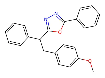 1,3,4-Oxadiazole, 2-(2-(4-methoxyphenyl)-1-phenylethyl)-5-phenyl- structure