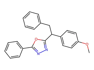1,3,4-Oxadiazole, 2-(1-(4-methoxyphenyl)-2-phenylethyl)-5-phenyl- structure