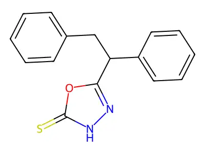 5-(1,2-Diphenylethyl)-1,3,4-oxadiazole-2-thiol structure