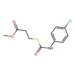 Methyl 3-[(4-chlorophenyl)carbamoylsulfanyl]propanoate structure