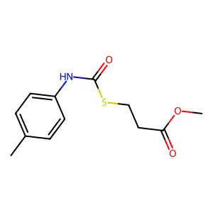 Methyl 3-[(4-methylphenyl)carbamoylsulfanyl]propanoate structure