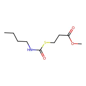 Methyl 3-(butylcarbamoylsulfanyl)propanoate structure