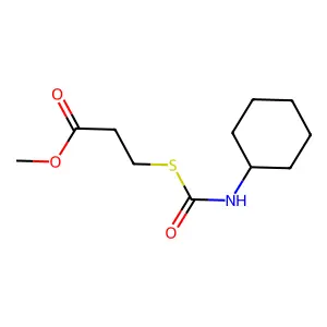 Methyl 3-(cyclohexylcarbamoylsulfanyl)propanoate structure