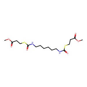 METHYL 3-[6-(2-METHOXYCARBONYLETHYLSULFANYLCARBONYLAMINO)HEXYLCARBAMOYLSULFANYL]PROPANOATE structure