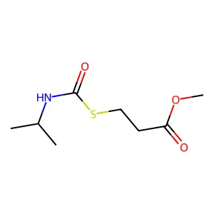 Methyl 3-(propan-2-ylcarbamoylsulfanyl)propanoate structure