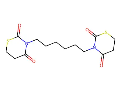 2H-1,3-Thiazine-2,4(3H)-dione, 3,3'-(1,6-hexanediyl)bis(dihydro- structure