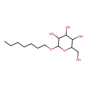 Heptyl D-glucoside structure