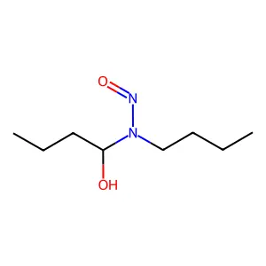 N-butyl-N-(1-hydroxybutyl)nitrous amide structure
