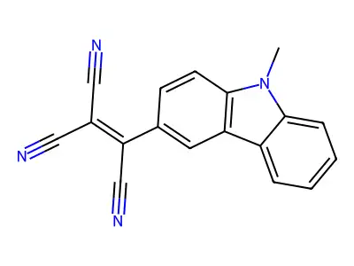 2-(9-Methyl-9H-carbazol-3-yl)-1,1,2-ethenetricarbonitrile structure