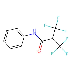 3,3,3-trifluoro-N-phenyl-2-(trifluoromethyl)propanamide structure