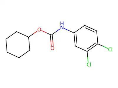 Cyclohexyl N-(3,4-dichlorophenyl)carbamate structure