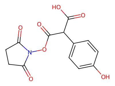 (((2,5-Dioxopyrrolidin-1-yl)oxy)carbonyl)(4-hydroxyphenyl)acetic acid structure