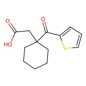 [1-(Thien-2-ylcarbonyl)cyclohexyl]acetic acid structure