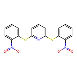 2,6-Bis[(2-nitrophenyl)sulfanyl]pyridine structure