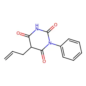 5-烯丙基-1-苯基巴比妥酸 structure