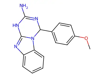 4-(4-Methoxyphenyl)-1,4-dihydro[1,3,5]triazino[1,2-a]benzimidazol-2-amine structure
