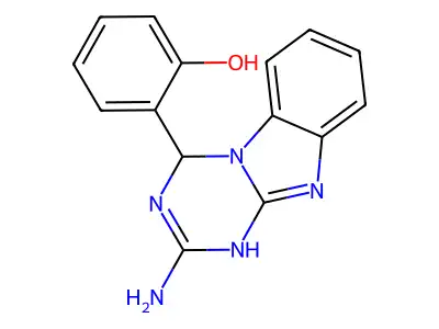 2-(2-Amino-3,4-dihydro[1,3,5]triazino[1,2-a]benzimidazol-4-yl)phenol structure
