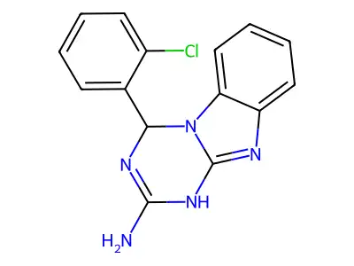 4-(2-Chlorophenyl)-1,4-dihydro[1,3,5]triazino[1,2-a]benzimidazol-2-amine structure