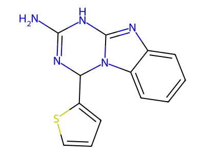 4-(Thiophen-2-yl)-1,4-dihydro[1,3,5]triazino[1,2-a]benzimidazol-2-amine structure