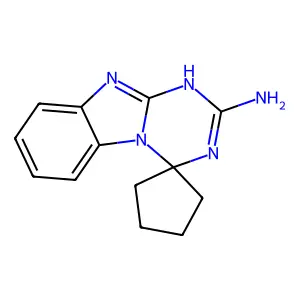 1'H-spiro[cyclopentane-1,4'-[1,3,5]triazino[1,2-a]benzimidazol]-2'-amine structure