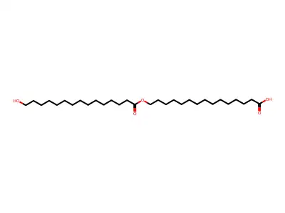 14-Carboxytetradecyl 15-hydroxypentadecanoate structure