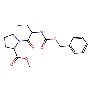 Methyl 1-[2-(phenylmethoxycarbonylamino)butanoyl]pyrrolidine-2-carboxylate structure