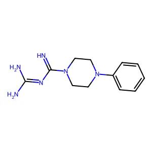 N-[amino(imino)methyl]-4-phenylpiperazine-1-carboximidamide structure