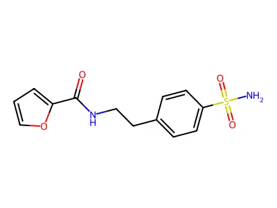 N-[2-(4-sulfamoylphenyl)ethyl]furan-2-carboxamide structure