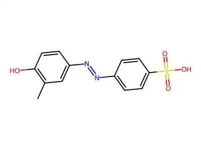 4-(3-Methyl-4-hydroxyphenylazo)benzenesulfonic acid structure