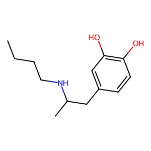 1,2-Benzenediol, 4-[2-(butylamino)propyl]- structure