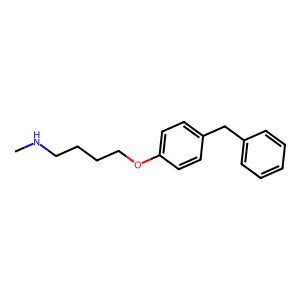 4-(4-benzylphenoxy)-N-methylbutan-1-amine structure
