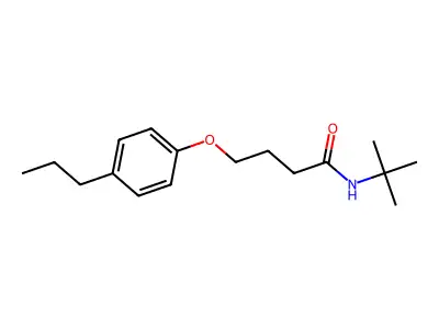 N-tert-butyl-4-(4-propylphenoxy)butanamide structure