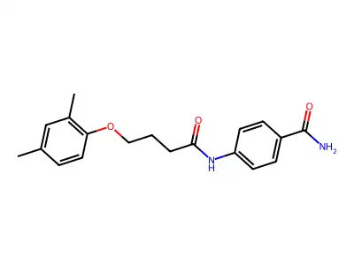 4-(4-(2,4-Dimethylphenoxy)butanamido)benzamide structure