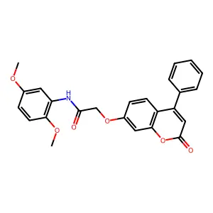 N-(2,5-dimethoxyphenyl)-2-(2-oxo-4-phenylchromen-7-yl)oxyacetamide structure